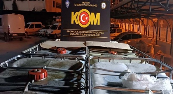 Mersin'de 5 bin 450 litre kaçak akaryakıt ele geçirildi