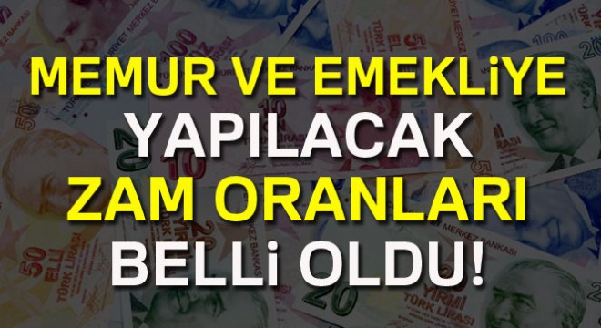 2017 yılında kamu görevlileri ve emeklilere yapılan zamlar