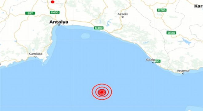 Akdeniz'de deprem