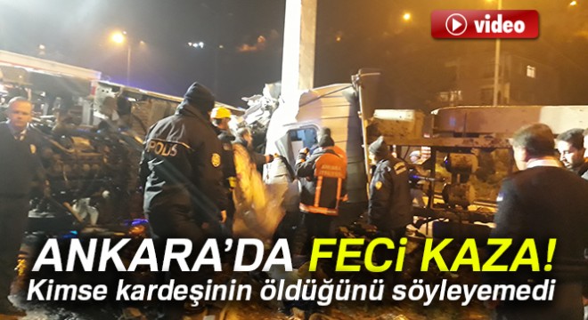 Ankara'da freni boşalan alçı yüklü tır devrildi: 1 ölü