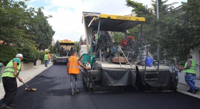 Asfalt ekibi Ahlatlıbel ve Beytepe'de