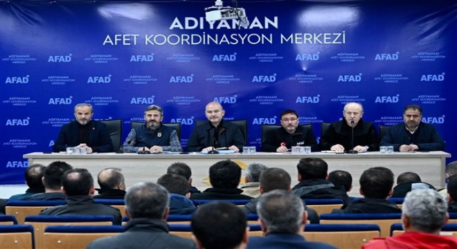 Bakan Soylu, Adıyaman'da Afet Koordinasyon ve Değerlendirme Toplantısı gerçekleştirdi