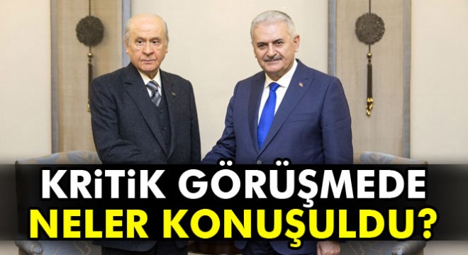 Başbakan Yıldırım-Bahçeli görüşmesi sona erdi