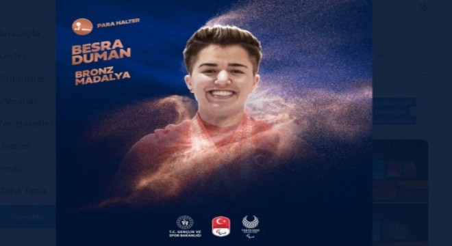 Besra Duman'dan bronz madalya