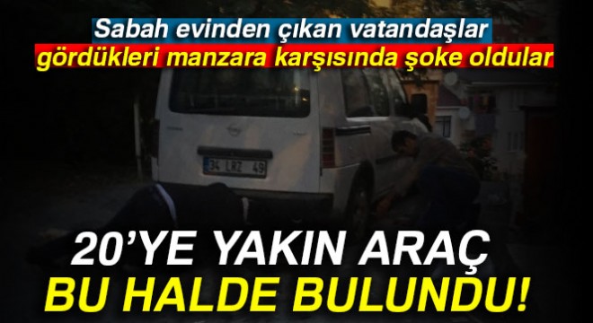 Beyoğlu'nda 20'ye yakın aracın lastiğini patlattılar