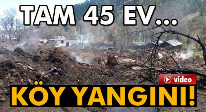 Çorum'da köy yangını