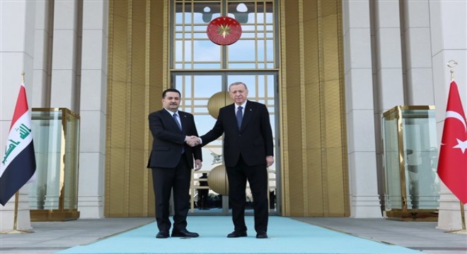 Cumhurbaşkanı Erdoğan, Irak Başbakanı Es Sudani'yi resmi törenle karşıladı