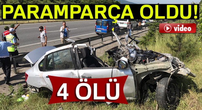 Düzce'de feci kaza: 4 ölü