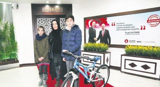 Enes'in bisiklet hayali gerçek oldu