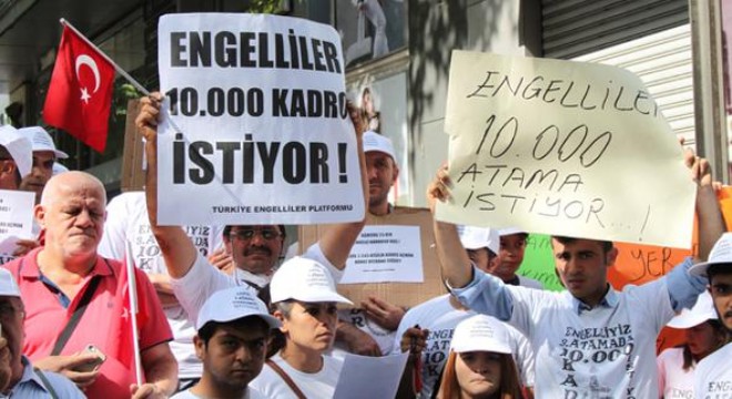 Engelli vatandaşlar iş istiyor