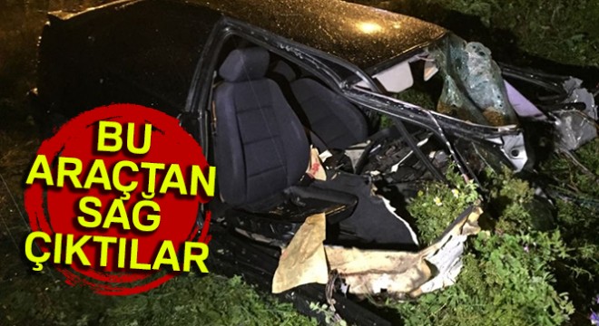 İkiye bölünen bu araçtan sağ çıktılar