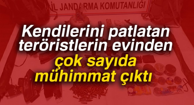 Kendilerini patlatan teröristlerin evinden silahlar ve el bombaları çıktı