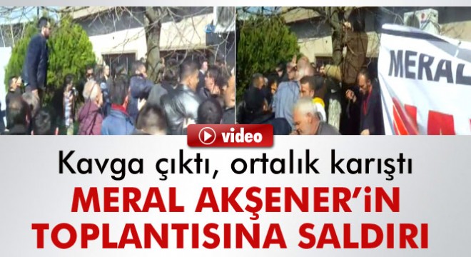 Kocaeli'nde Meral Akşener'in toplantısına saldırı