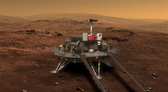 Mars'taki incelemelerini sürdüren Zhurong'un 509 metreyi geçti