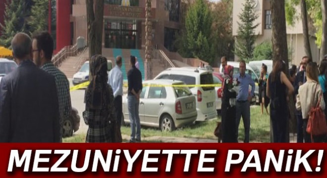 Mezuniyet töreninde bomba paniği