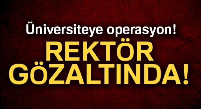 Namık Kemal Üniversitesi Rektörü'ne FETÖ'den gözaltı