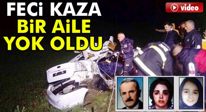 Otomobil kağıt gibi ezildi: 3 ölü, 1 yaralı