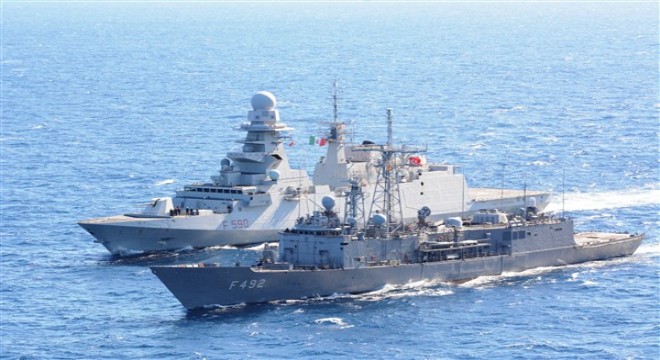 TCG Gemlik, ITS Carlo Bergamini ile Doğu Akdeniz'de yaptı