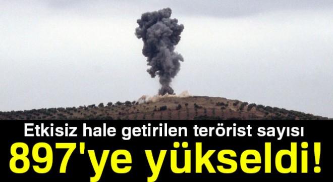 TSK: Etkisiz hale getirilen terörist sayısı 897'ye yükseldi