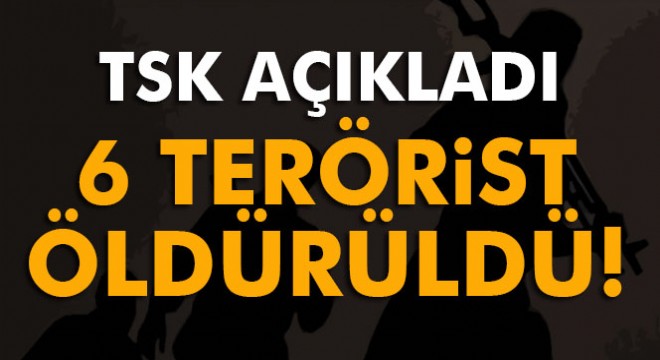 TSK: 'Tunceli kırsalına düzenlenen hava harekatında 6 terörist etkisiz hale getirildi'