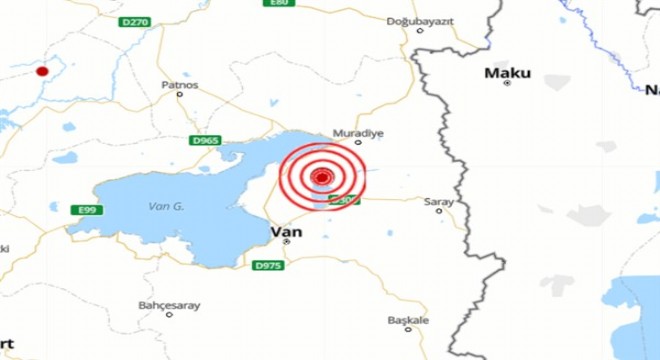Van'da deprem